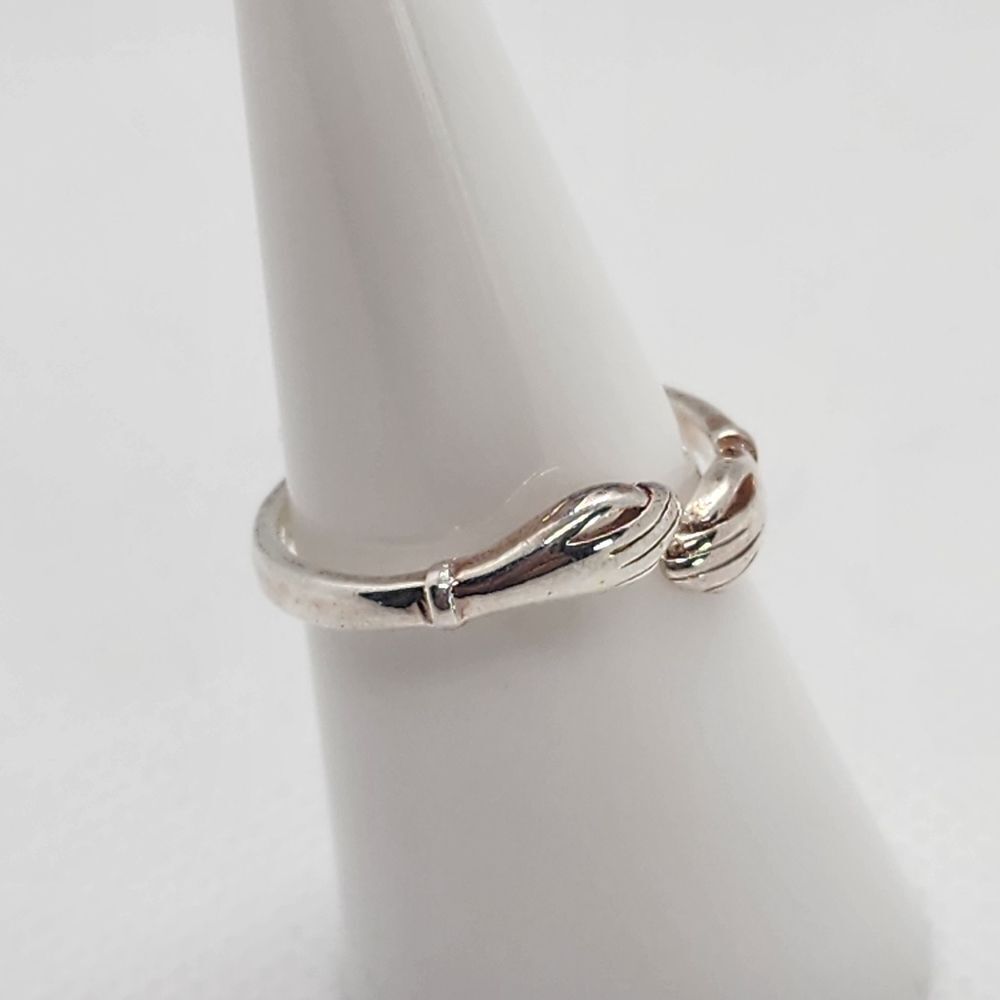 Sterling Silver Adjustable Hug Ring - image 4